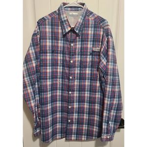 Mens Columbia PFG omni-shade plaid fishing shirt XL